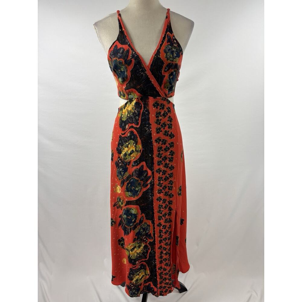 Free People Red Floral Maxi Dress